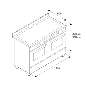 BERTAZZONI Heritige 120 cm induktionshäll + stekbord, elektrisk dubbelugn ( art. nr. HER125I2EXT) - Bild 2