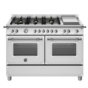 BERTAZZONI Heritage 120 cm 6-brännare + grill, elektrisk dubbelugn (art. nr. HER126G2EXT) - Bild 1