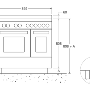 BERTAZZONI Heritage 90 cm 6-brännare, elektrisk dubbelugn (art. nr. HER96L2EXT) - Bild 6