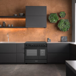 ELBA-ITALIA 90CM DUBBELUGN INDUKTIONSSPIS. ANTRACIT. SERIE: EXCELLENCE (ART. NR. EX 965T IMAA) - Bild 2