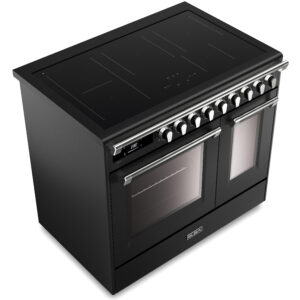 ELBA-ITALIA 90CM DUBBELUGN INDUKTIONSSPIS. MATT SVART. SERIE: BASSANO (ART. NR. EBS 965T IMAA) - Bild 6